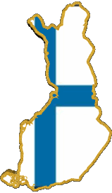 Bandiere Europa Finlandia Carta Geografica 