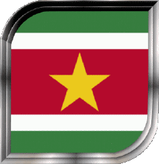 Drapeaux Amériques Suriname Carré 