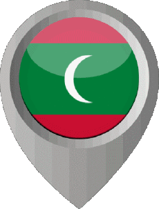 Bandiere Asia Maldive Perno di posizione 