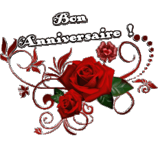 Mensajes Francés Bon Anniversaire Floral Fondo transparente 004 