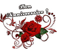 Messagi Francese Bon Anniversaire Floral 004 