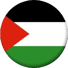 Drapeaux Asie Palestine Rond 