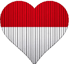 Fahnen Asien Indonesien Herz 