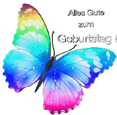 Messages German Alles Gute zum Geburtstag Schmetterlinge 005 