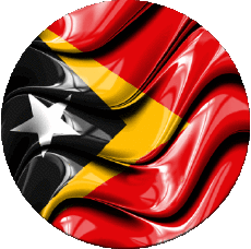 Fahnen Asien Osttimor Runde 