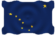 Flags America U.S.A - States Alaska Waving 