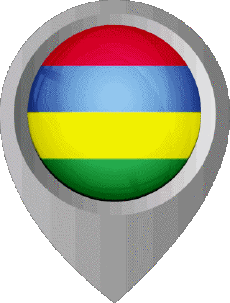 Fahnen Afrika Mauritius Standort-Pin 