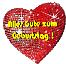 Mensajes Alemán Alles Gute zum Geburtstag Herz 002 