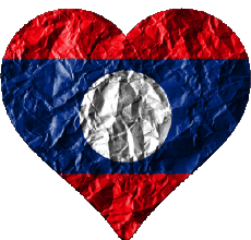 Banderas Asia Laos Corazón 
