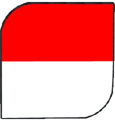 Drapeaux Asie Indonésie Carré 