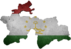 Drapeaux Asie Tadjikistan Carte 