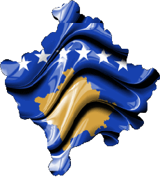 Bandiere Europa Kosovo Carta Geografica 