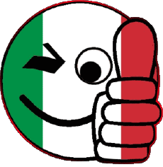 Fahnen Europa Italien National Smiley - OK 