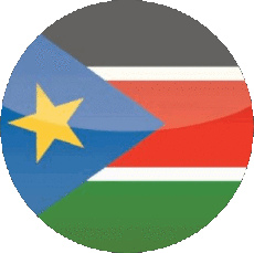 Drapeaux Afrique Soudan Sud Rond 