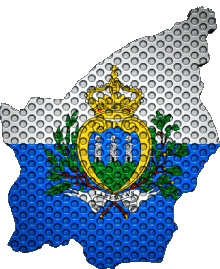 Fahnen Europa San Marino Karte 
