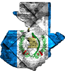 Fahnen Amerika Guatemala Karte 