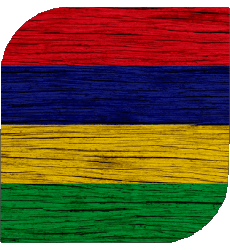 Drapeaux Afrique Maurice Carré 