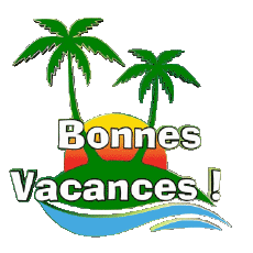 Mensajes Francés Bonnes Vacances Fondo transparente 01 