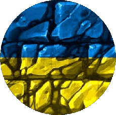 Flags Europe Ukraine Round 