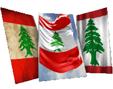 Drapeaux Asie Liban Forme 