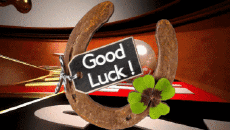 Mensajes Inglés Good Luck Fondo animado 004 