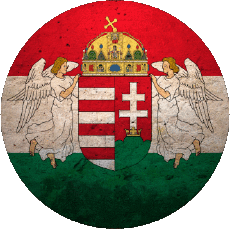 Drapeaux Europe Hongrie Rond 