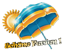 Mensajes Alemán Schöne Ferien Fondo transparente 07 
