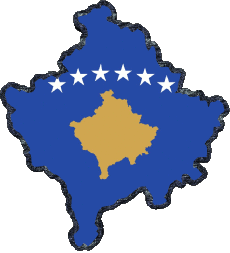 Flags Europe Kosovo Map 