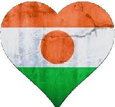 Flags Africa Niger Heart 