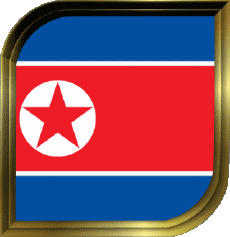 Drapeaux Asie Corée du Nord Carré 
