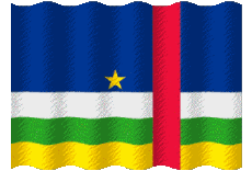 Flags Africa Centrafrique Waving 