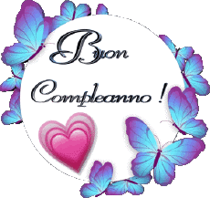 Messages Italian Buon Compleanno Farfalle Transparent Background 010 