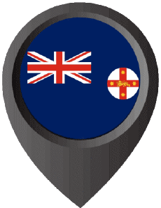 Fahnen Ozeanien Australien New South Wales Standort-Pin 