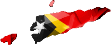 Fahnen Asien Osttimor Karte 