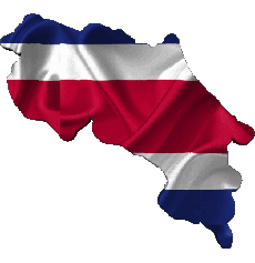 Drapeaux Amériques Costa Rica Carte 