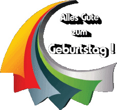 Messagi Tedesco Alles Gute zum Geburtstag Zusammenfassung - geometrisch Sfondo trasparente 019 