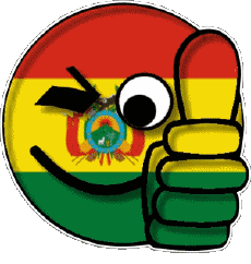 Fahnen Amerika Bolivien Smiley - OK 