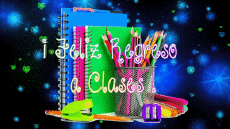 Mensajes Español Feliz Regreso a Clases Fondo animado 008 
