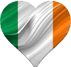 Banderas Europa Irlanda Corazón 