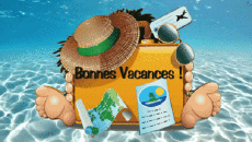 Messages Français Bonnes Vacances Fond Animé 002 