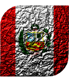 Bandiere America Perù Quadrato 