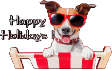 Messagi Inglese Happy Holidays Sfondo trasparente 03 