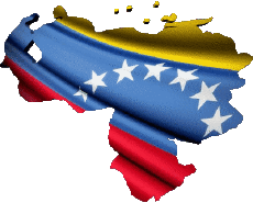 Fahnen Amerika Venezuela Karte 