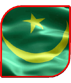 Bandiere Africa Mauritania Quadrato 