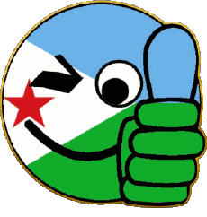 Fahnen Afrika Dschibuti Smiley - OK 