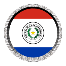 Drapeaux Amériques Paraguay Rond - Anneaux 