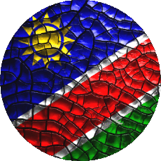 Flags Africa Namibia Round 