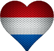 Fahnen Europa Luxemburg Herz 