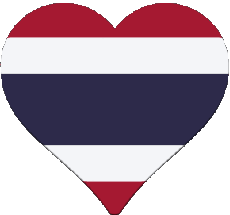 Fahnen Asien Thailand Herz 