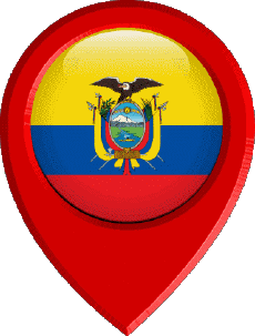 Banderas América Ecuador Marcador de ubicación 